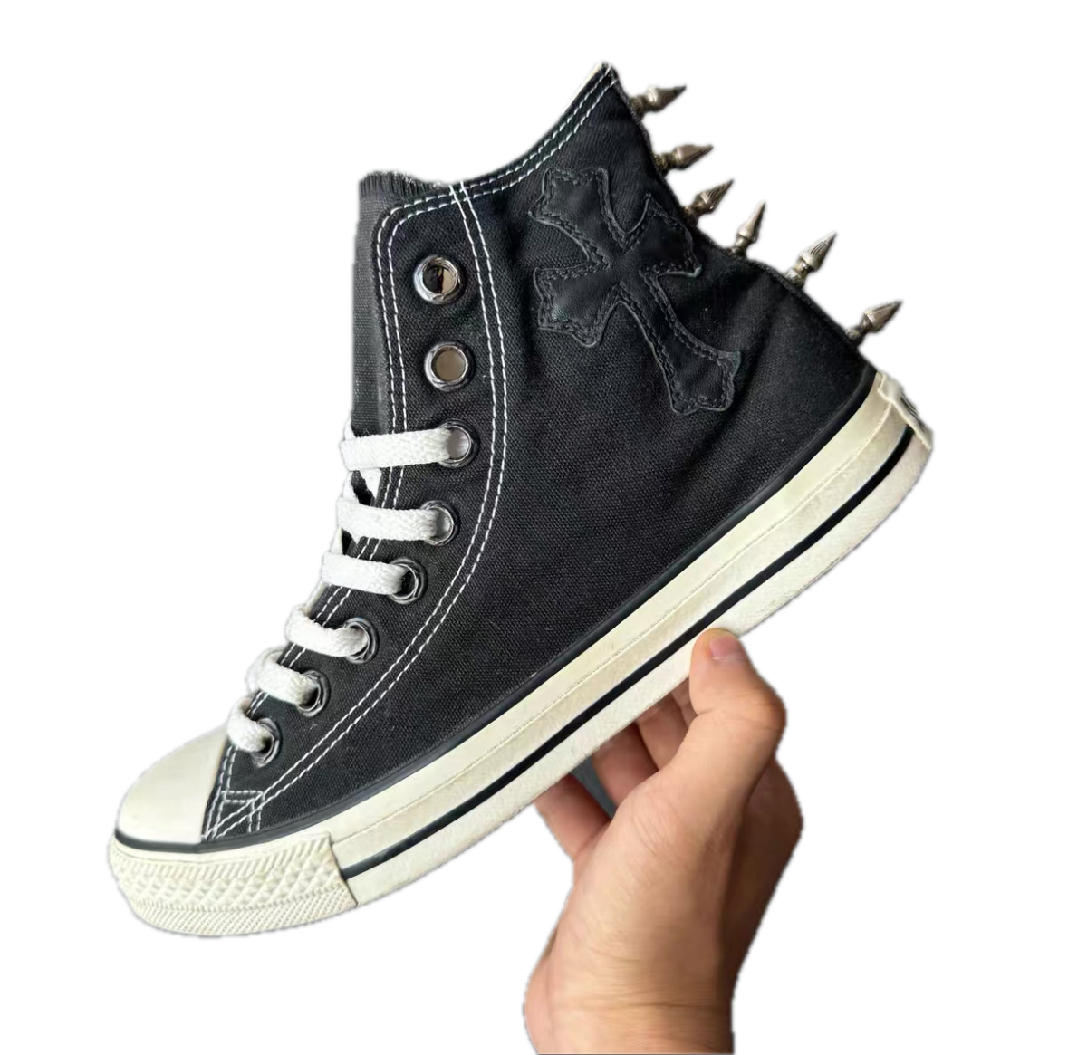 Chrome Hearts x Converse Cross Patch & Bullet Spike Chuck Taylor Sneakers