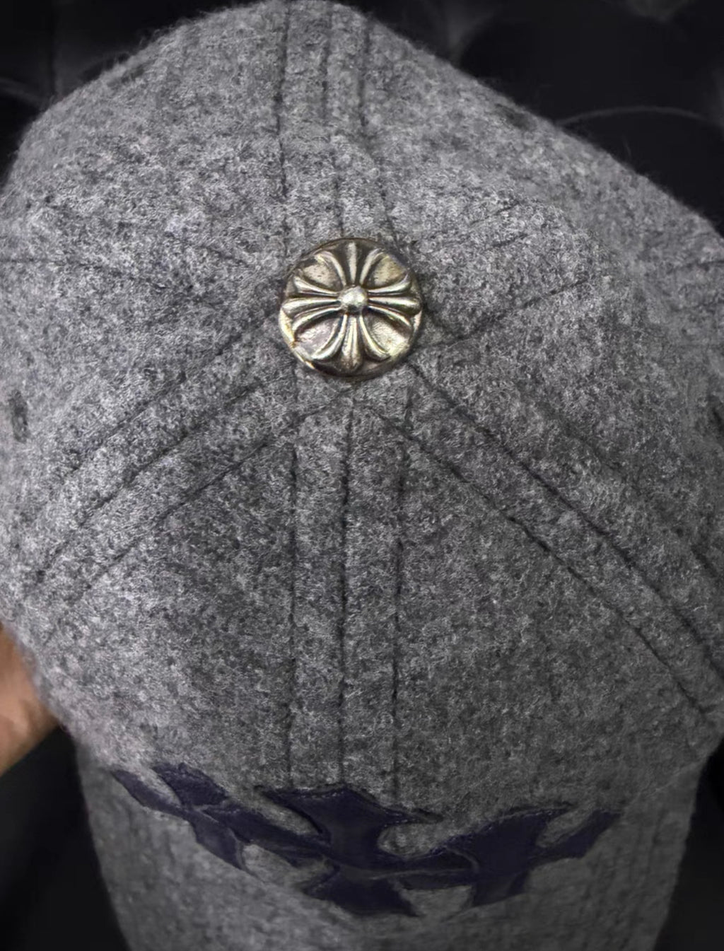 Chrome Hearts Cashmere Cross Patch Baseball Cap