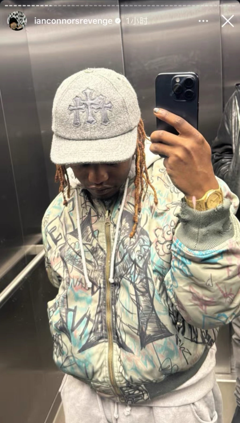 Chrome Hearts Cashmere Cross Patch Baseball Cap