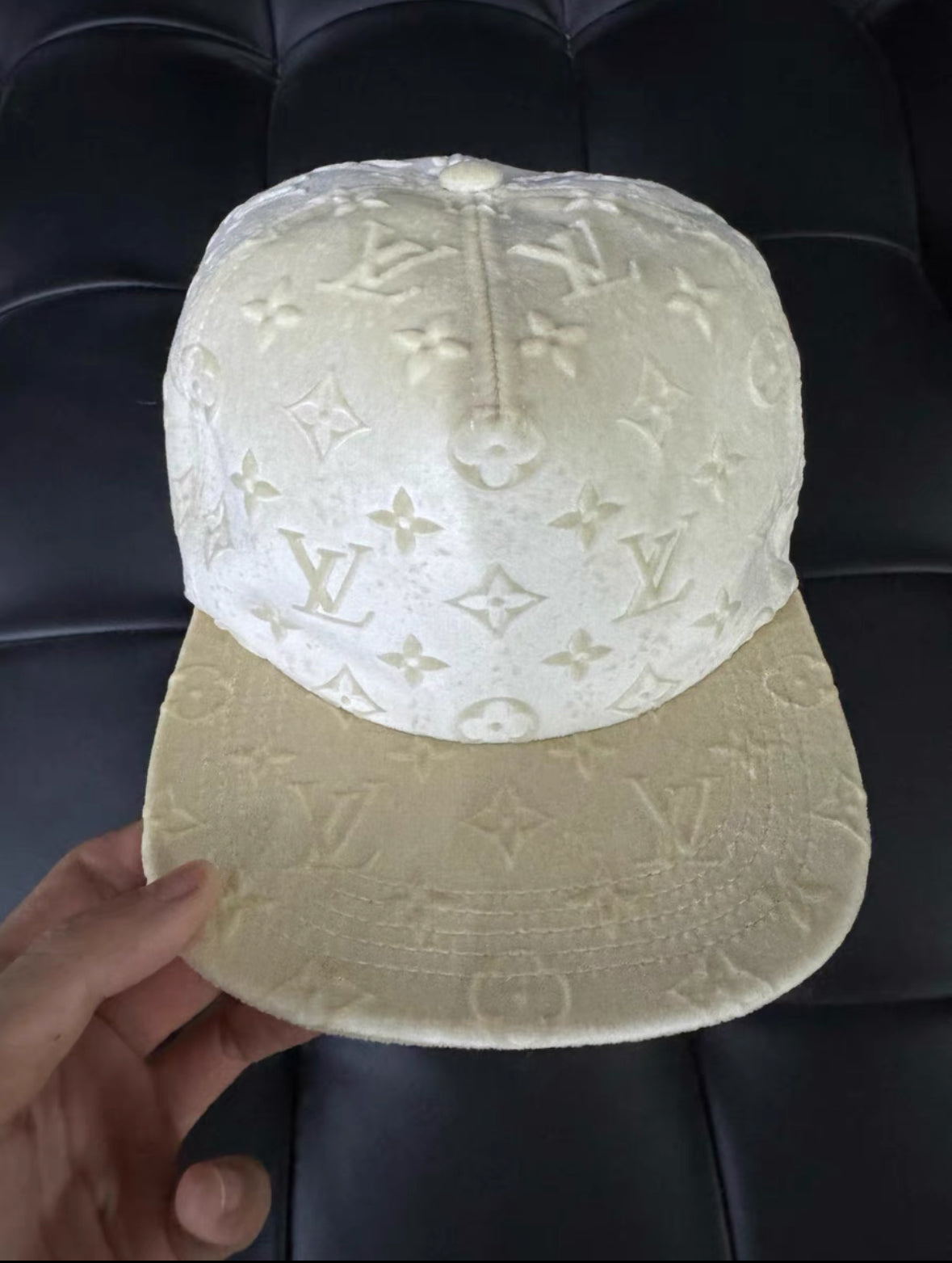 Louis Vuitton Flocked Monogram Baseball Cap