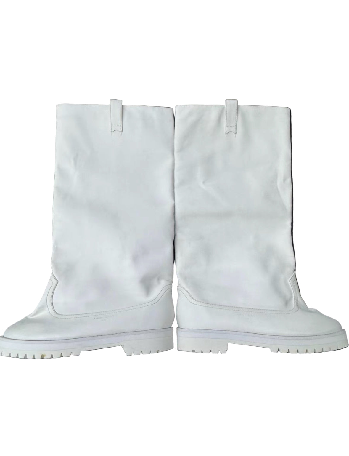 Anonymous Club Runway Wide Shaft Boots in White