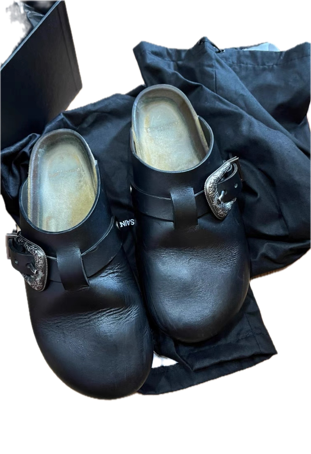 Saint Laurent x Birkenstock Western Clog Slides