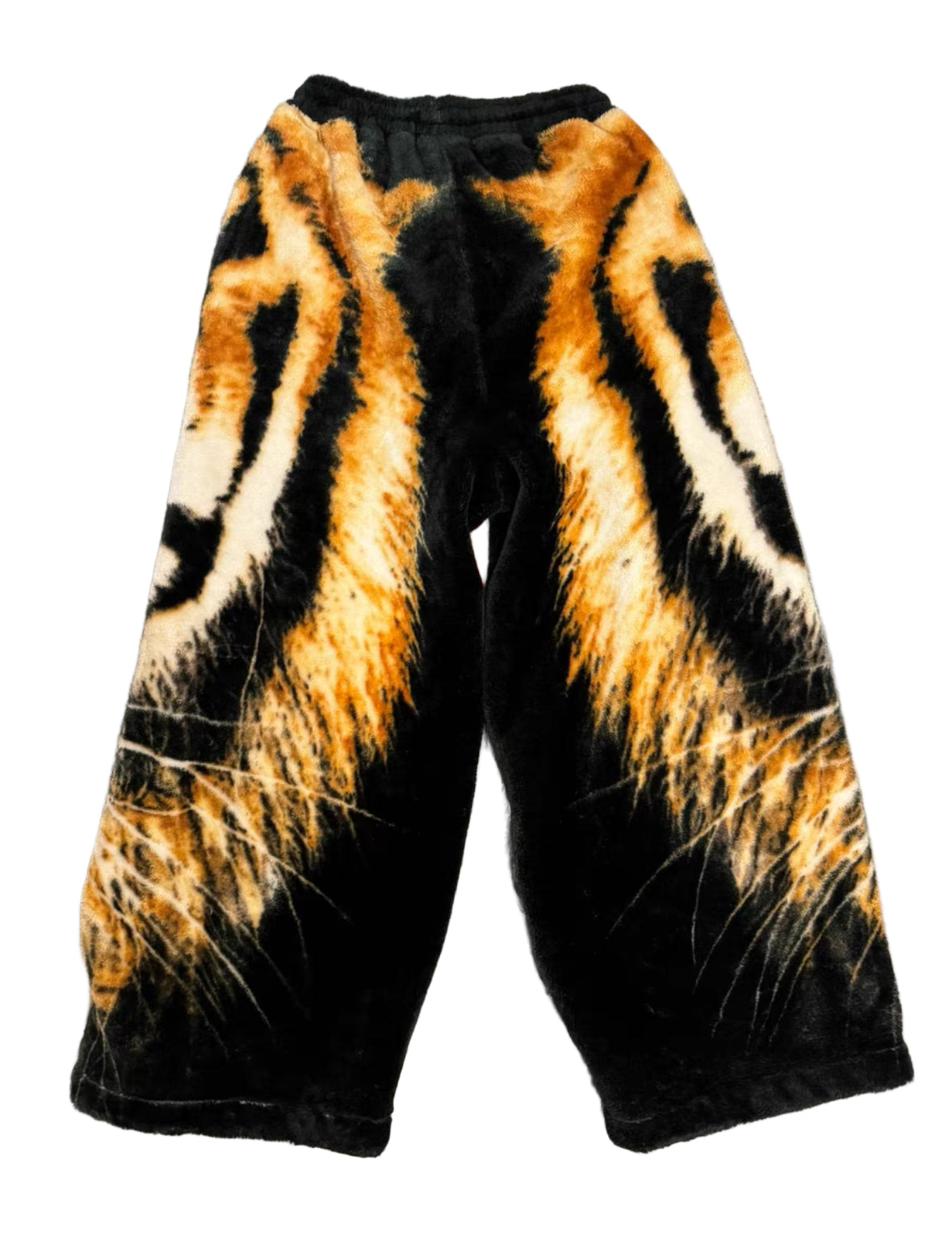 LUU DAN Tiger Print Wide-Leg Elastic Waist Trousers
