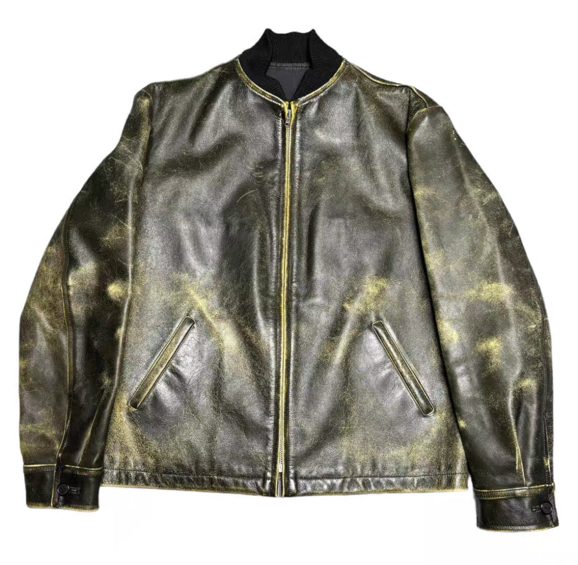 Yohji Yamamoto Y's 92AW Cracked Leather Jacket