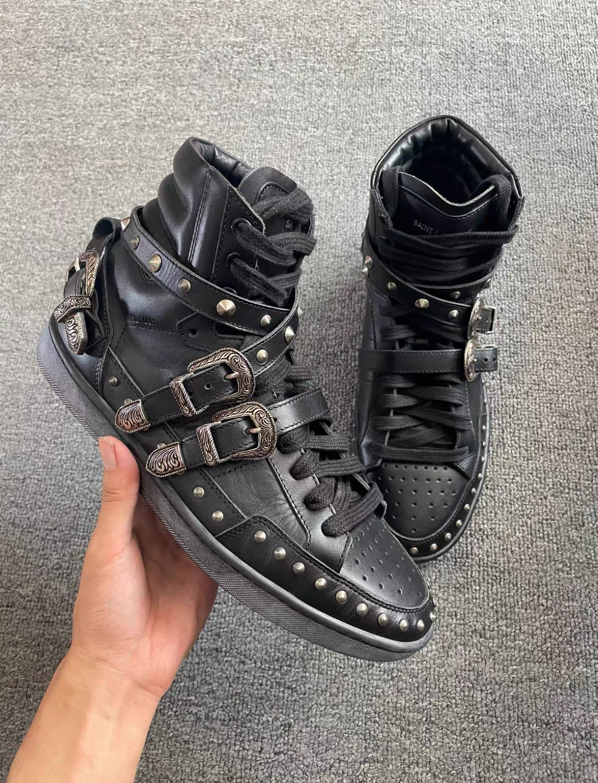 Saint Laurent SLP Studded Brogue Boots