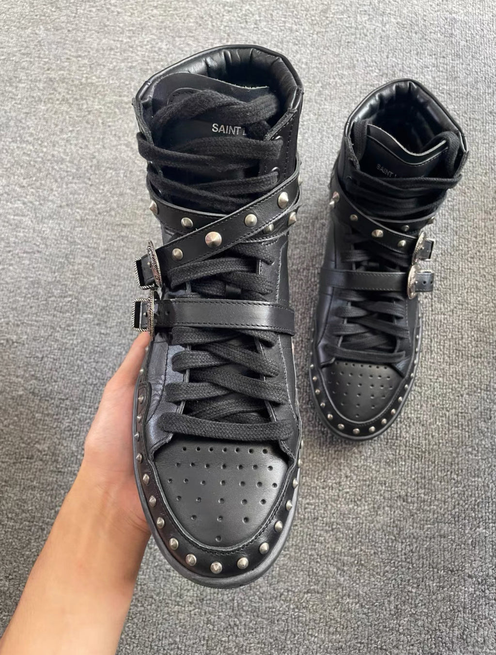 Saint Laurent SLP Studded Brogue Boots