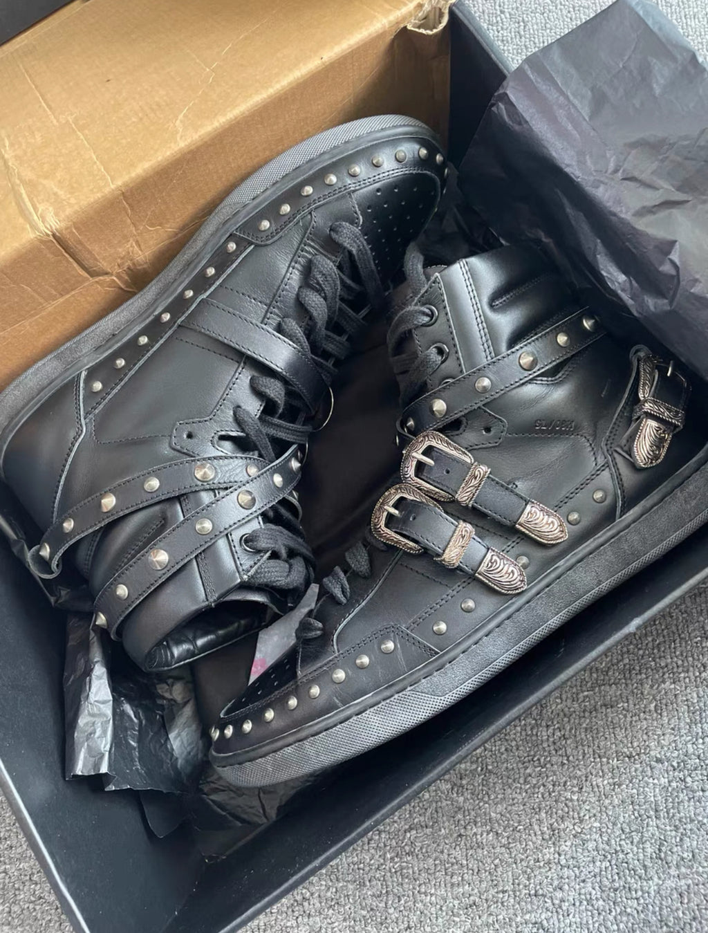 Saint Laurent SLP Studded Brogue Boots