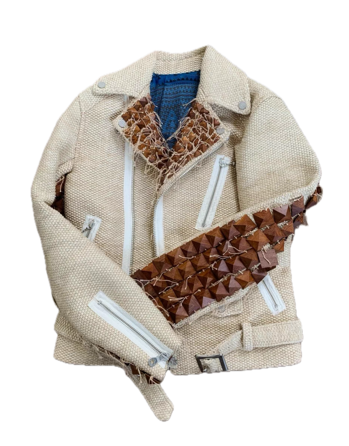 Phenomenon SS11 Straw & Wood Biker Jacket