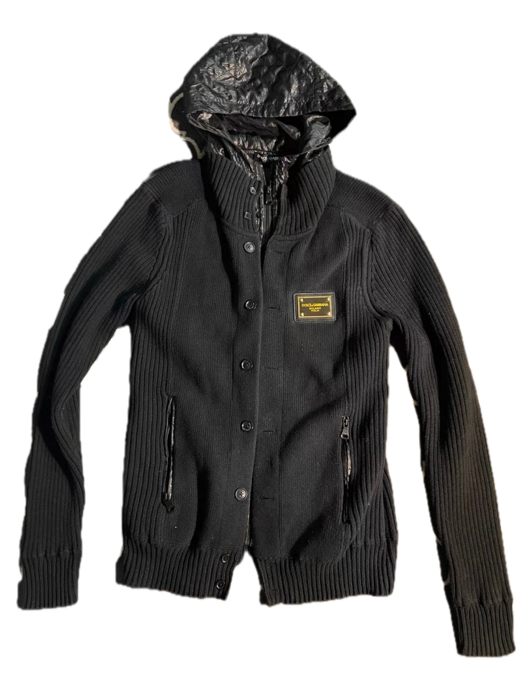 Dolce & Gabbana Hooded Knit Jacket