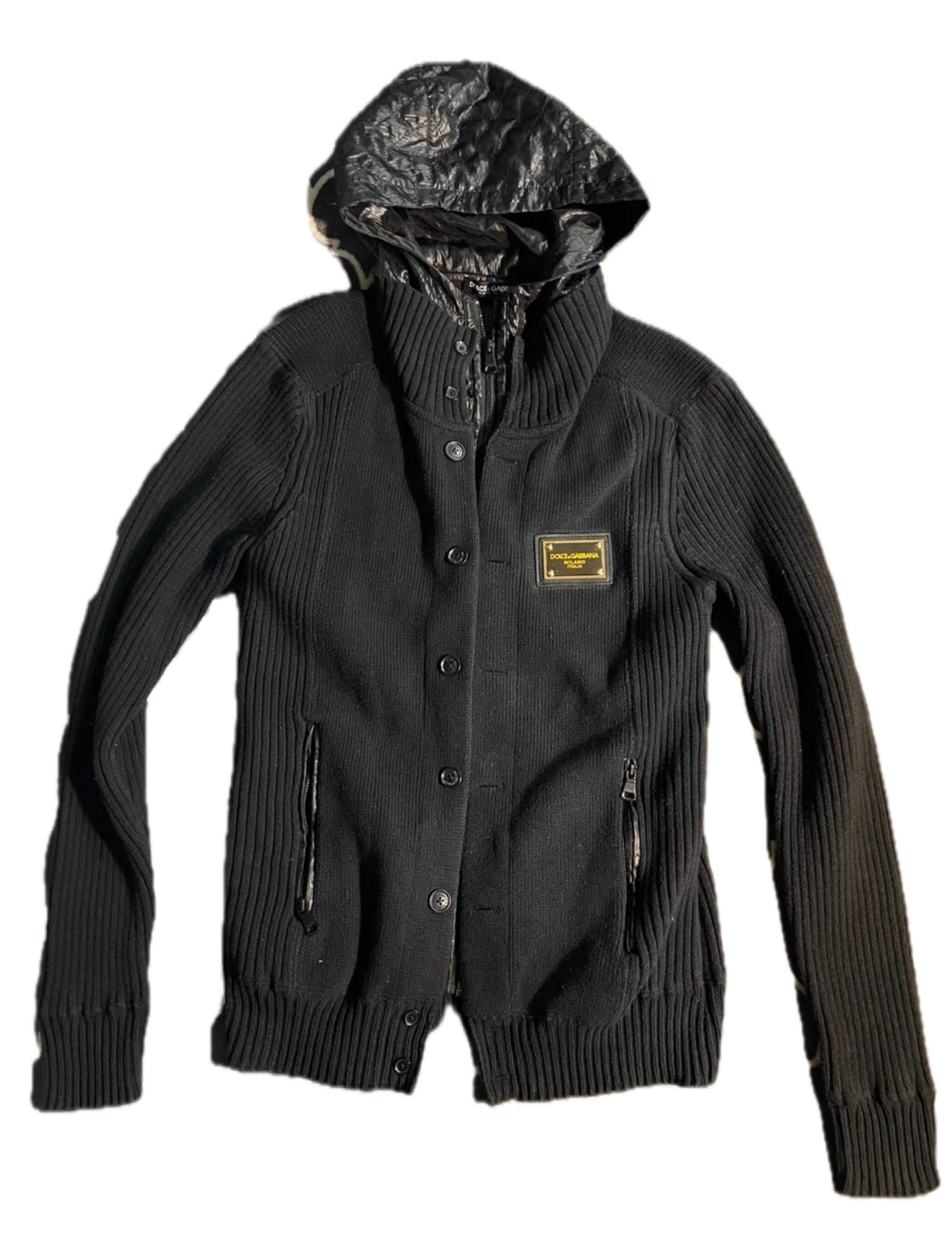 Dolce & Gabbana Hooded Knit Jacket