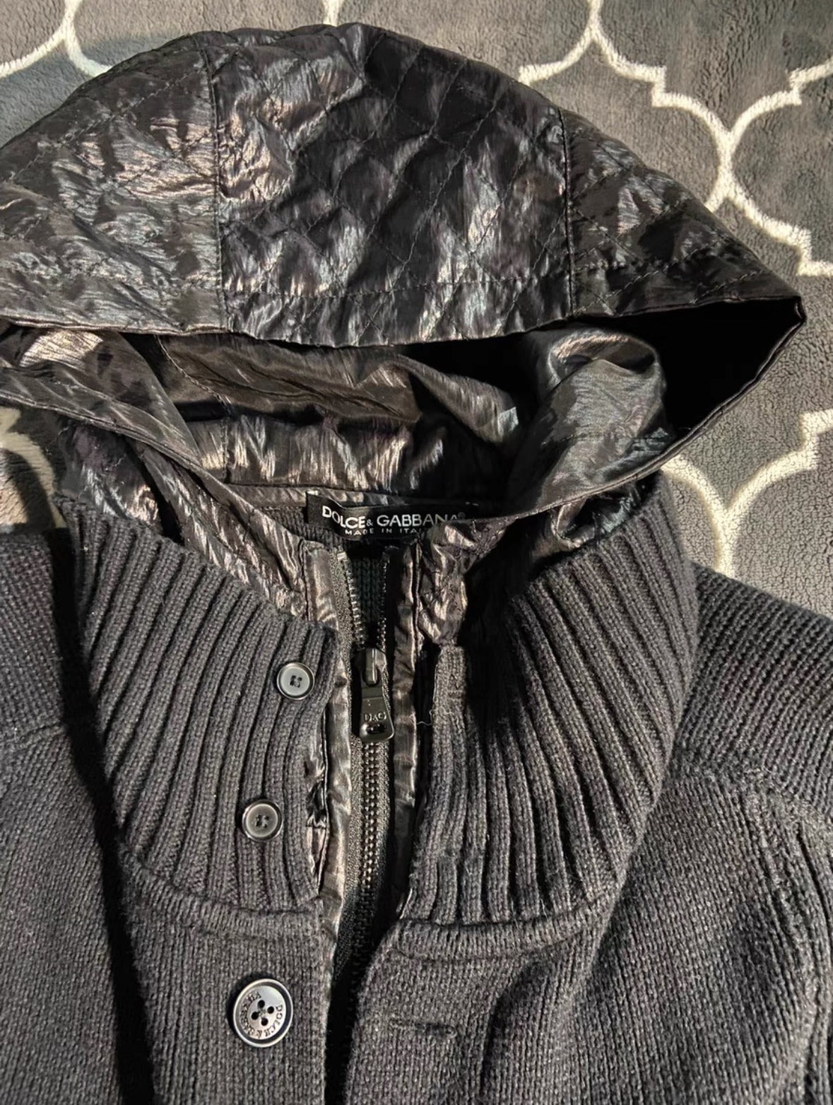 Dolce & Gabbana Hooded Knit Jacket