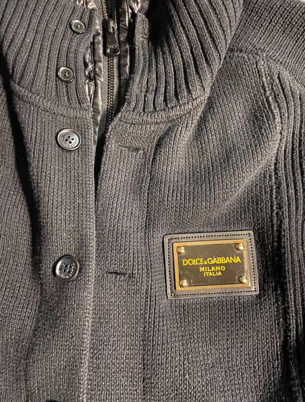 Dolce & Gabbana Hooded Knit Jacket