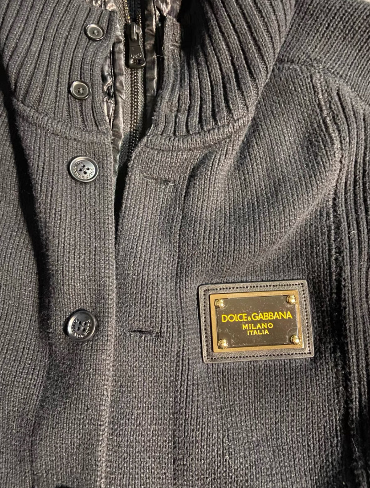 Dolce & Gabbana Hooded Knit Jacket