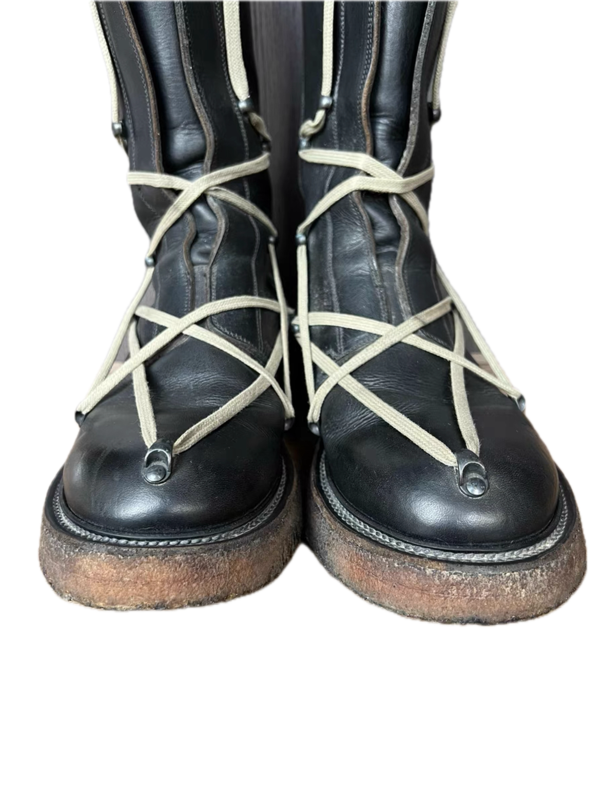 Rick Owens FW17 “Pentagram Lace”Original Runway Release Combat Boots