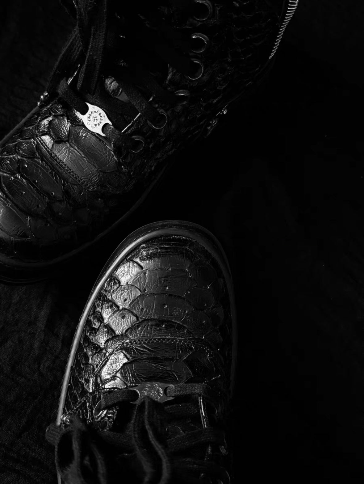 Chrome Hearts x Rick Owens Snakeskin Inverted-Triangle Geobasket