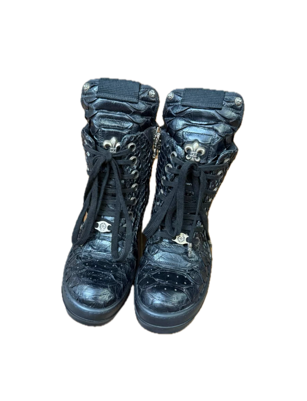 Chrome Hearts x Rick Owens Snakeskin Inverted-Triangle Geobasket