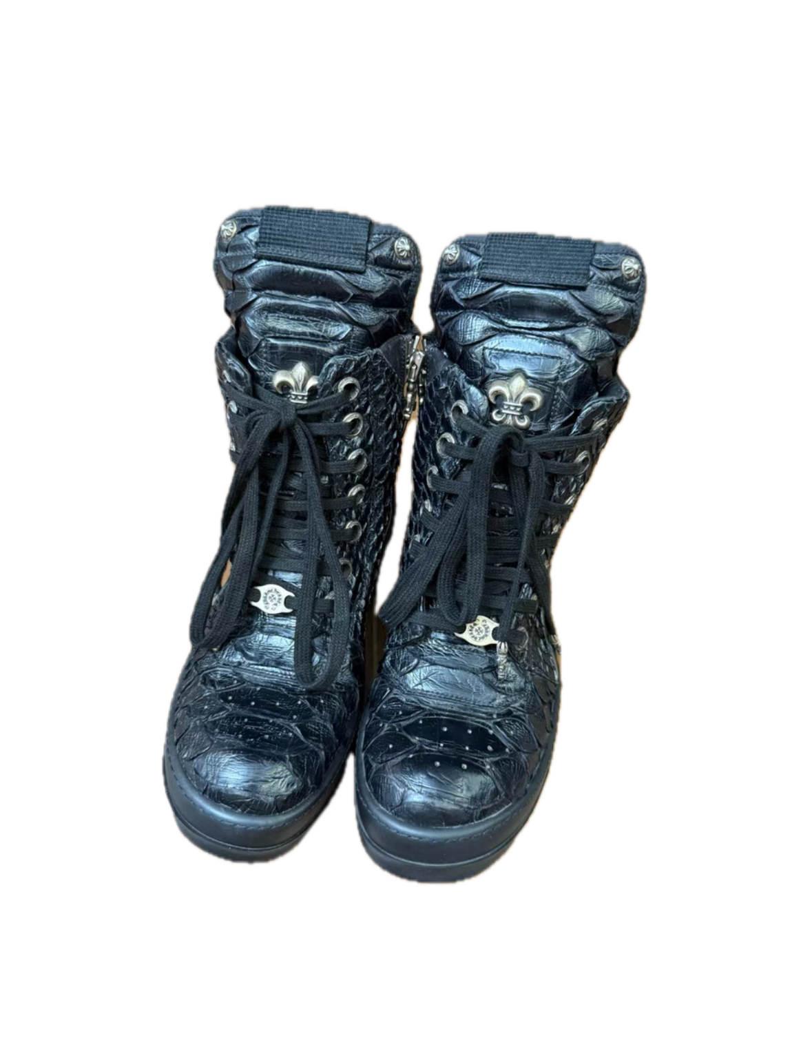 Chrome Hearts x Rick Owens Snakeskin Inverted-Triangle Geobasket