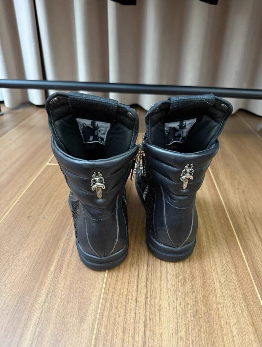 Chrome Hearts x Rick Owens Snakeskin Inverted-Triangle Geobasket