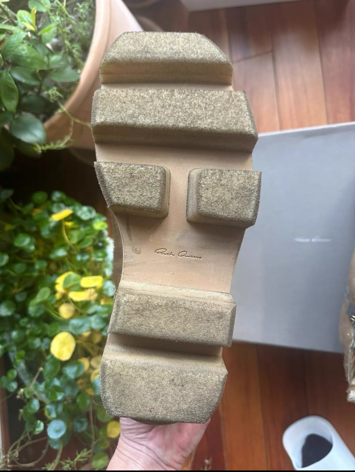 Rick Owens Hair-On Yellow Combat Boots