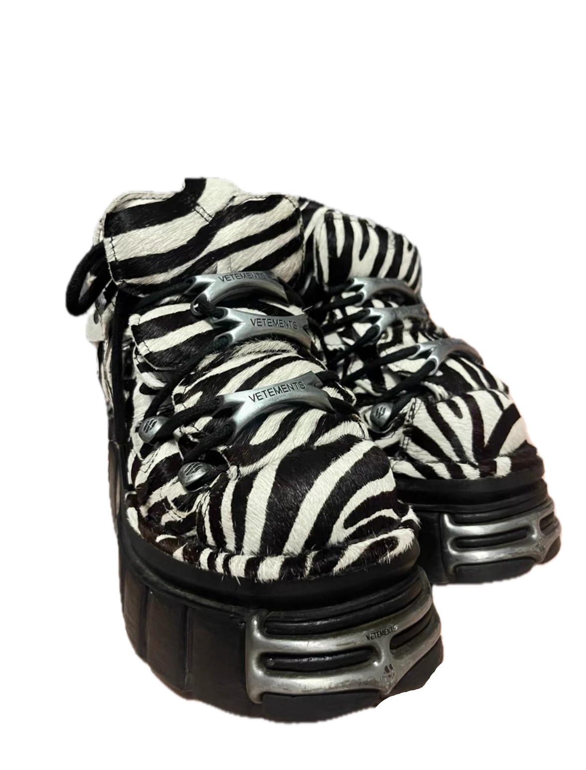 Vetements x New Rock Zebra Hair-On Platform Boots