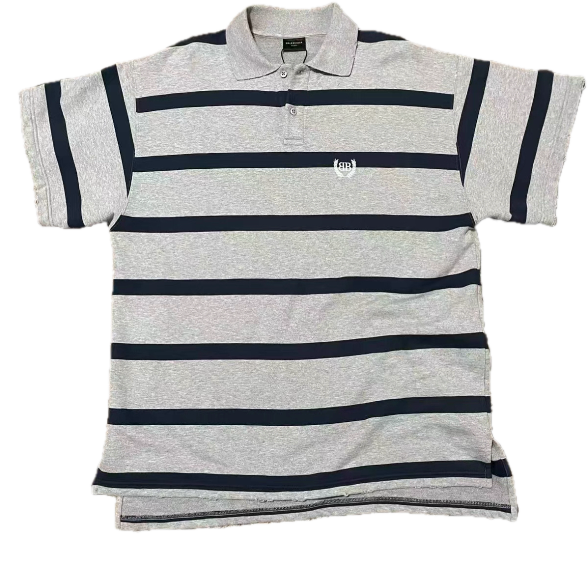 Balenciaga 25SS Striped Patch Polo