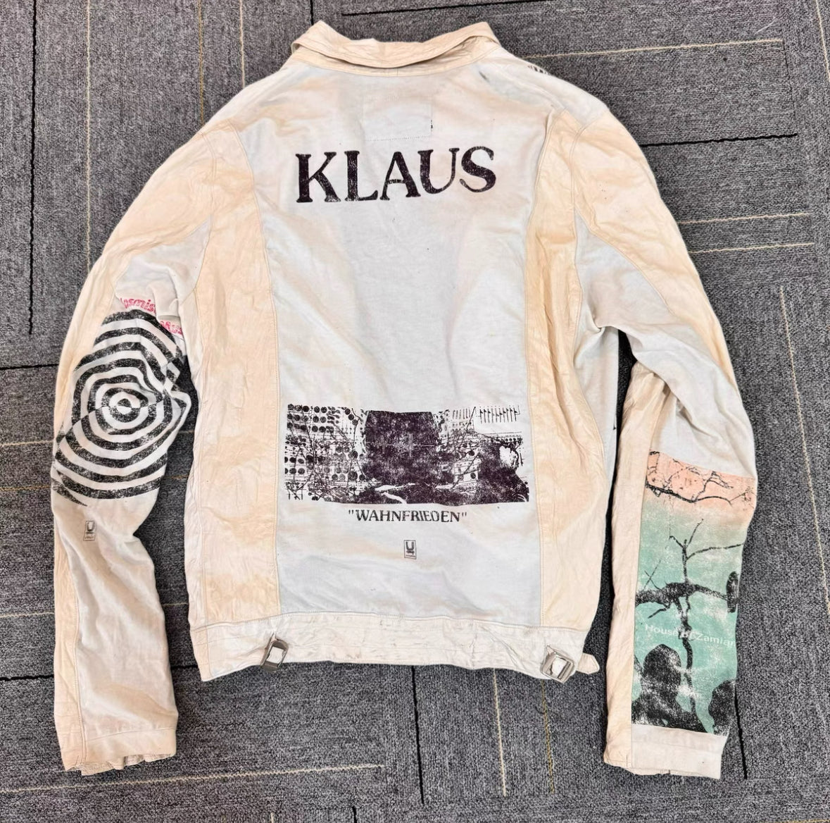 Undercover 06T White Leather Biker Jacket