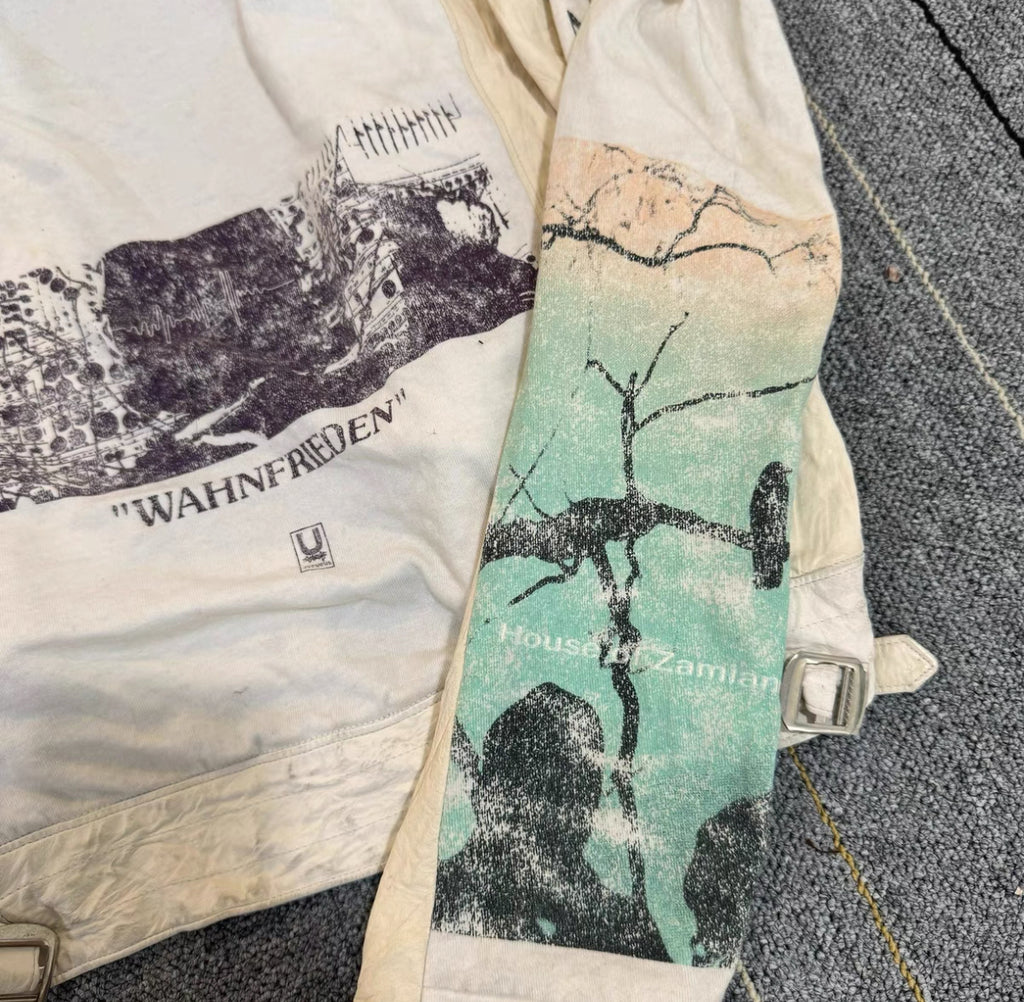 Undercover 06T White Leather Biker Jacket