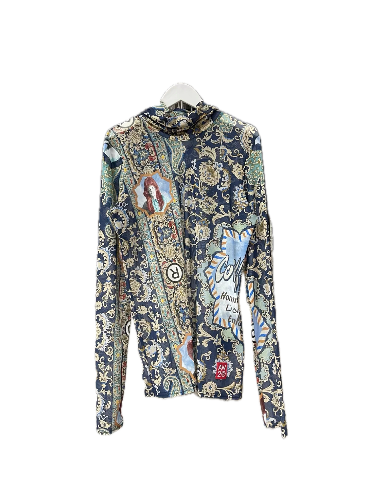 Martine Rose Baroque Print Long Sleeve Top
