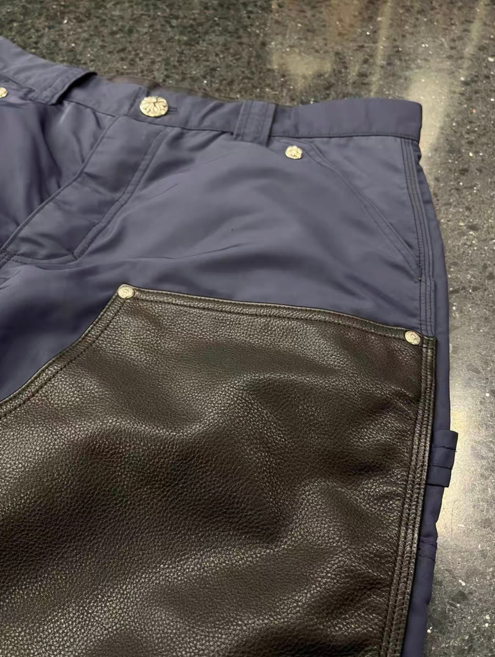 Chrome Hearts leather patch cargo pants