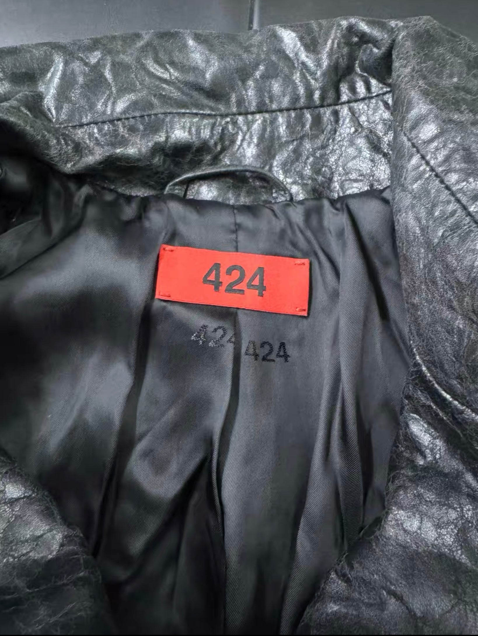 424 Leather Coat