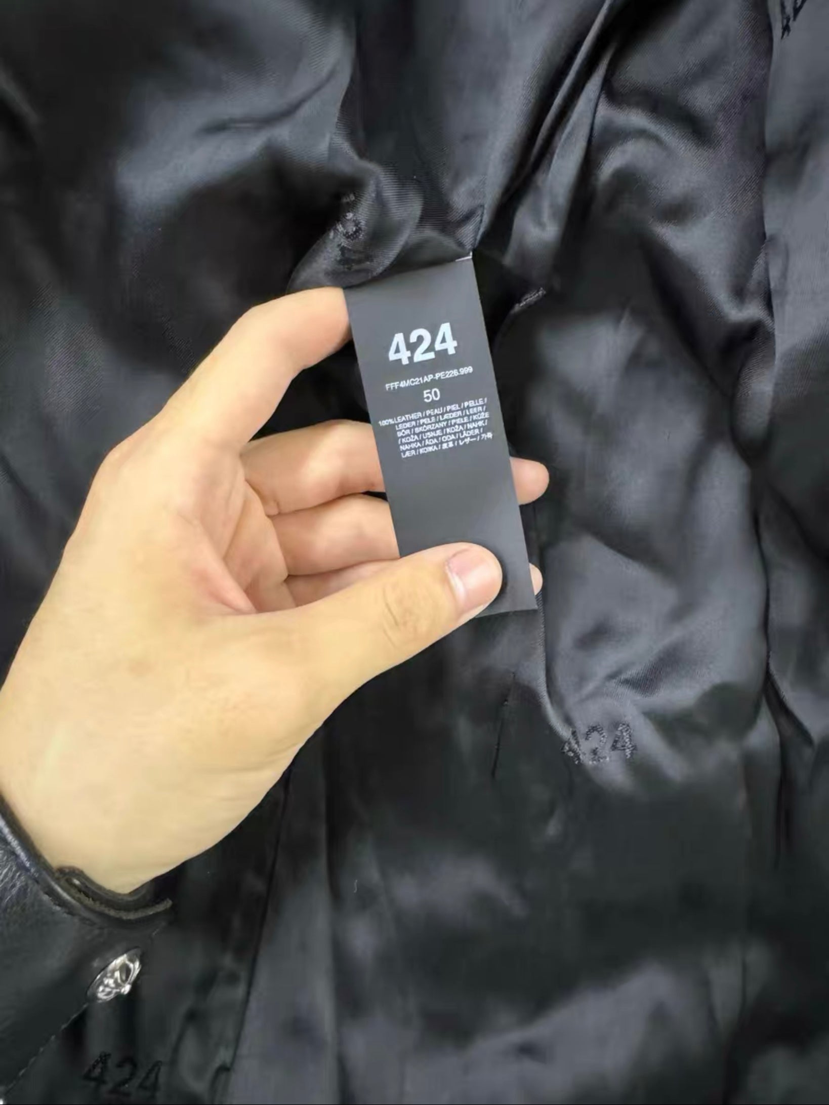 424 Leather Coat