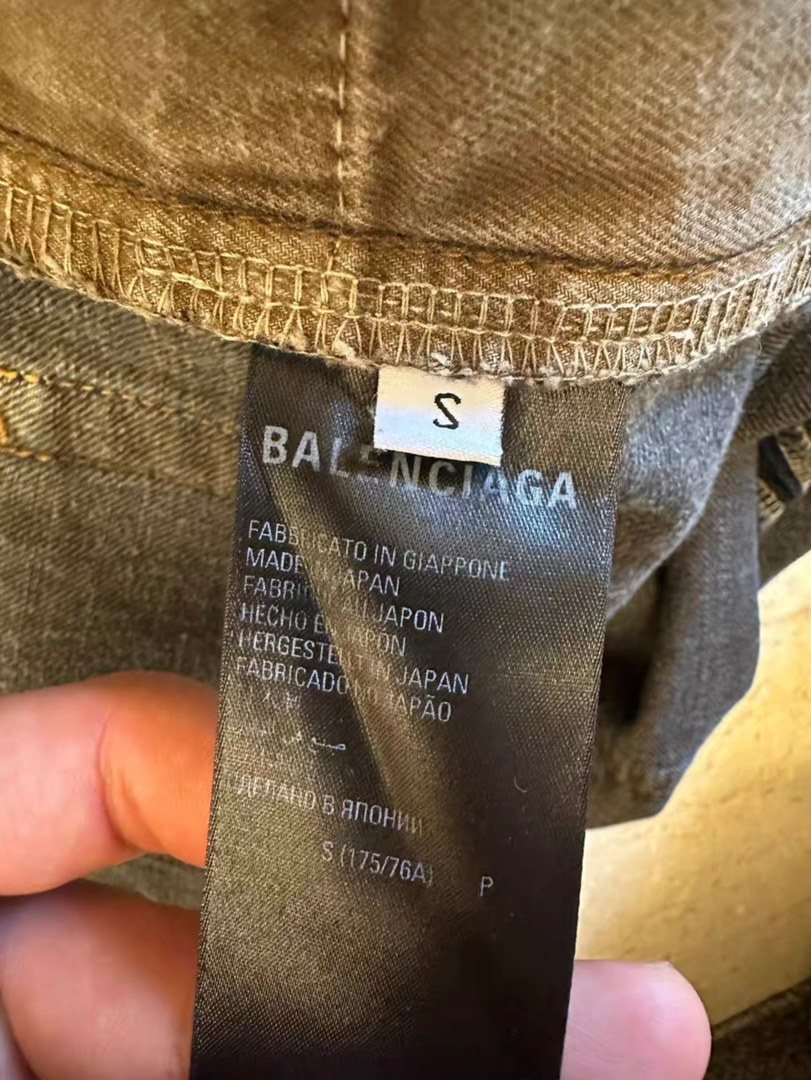 Balenciaga Mud-Dyed Flared Distressed Jeans(Used)