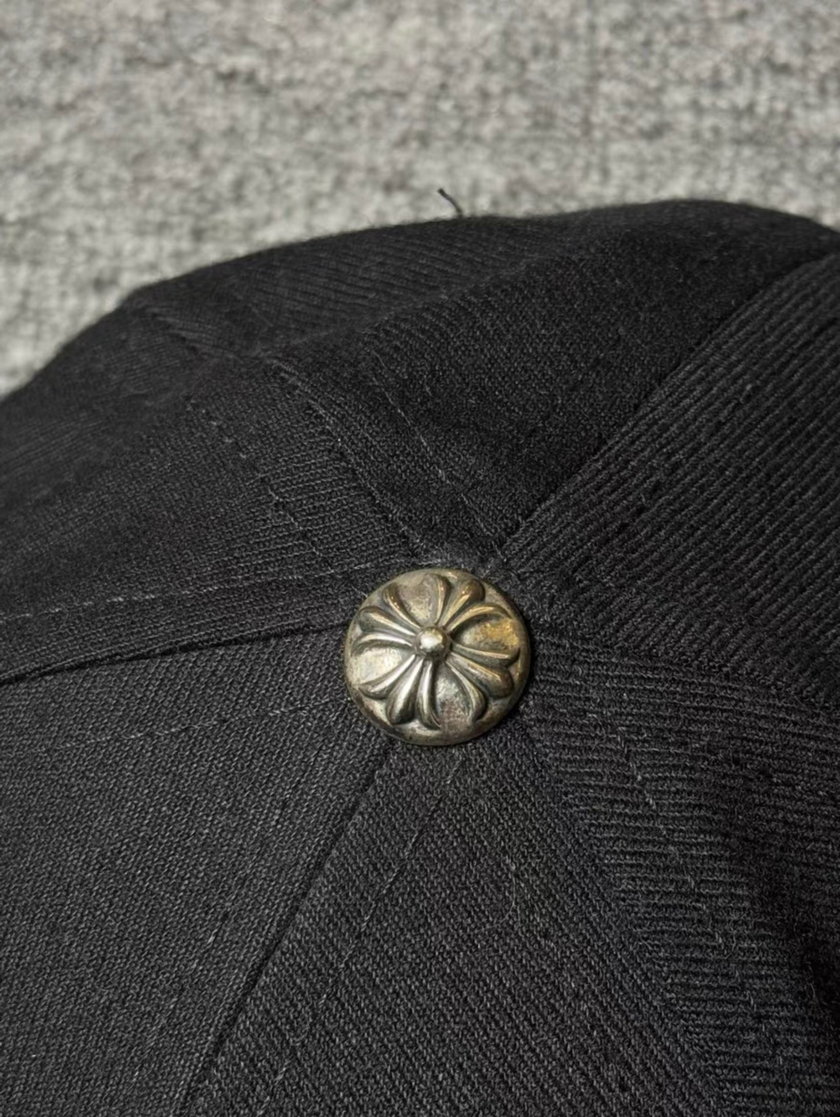 Chrome hearts leather patch cap