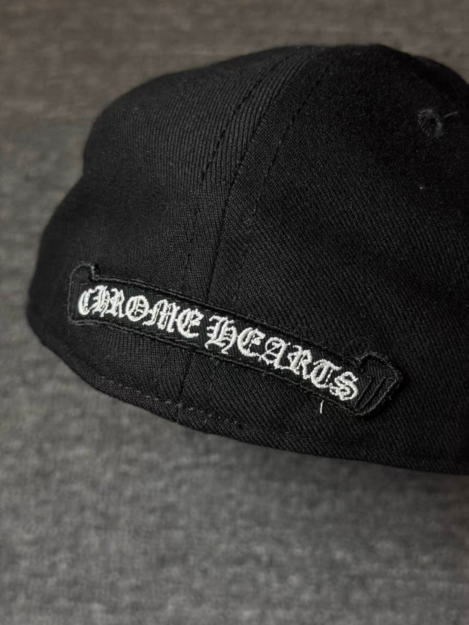 Chrome hearts leather patch cap