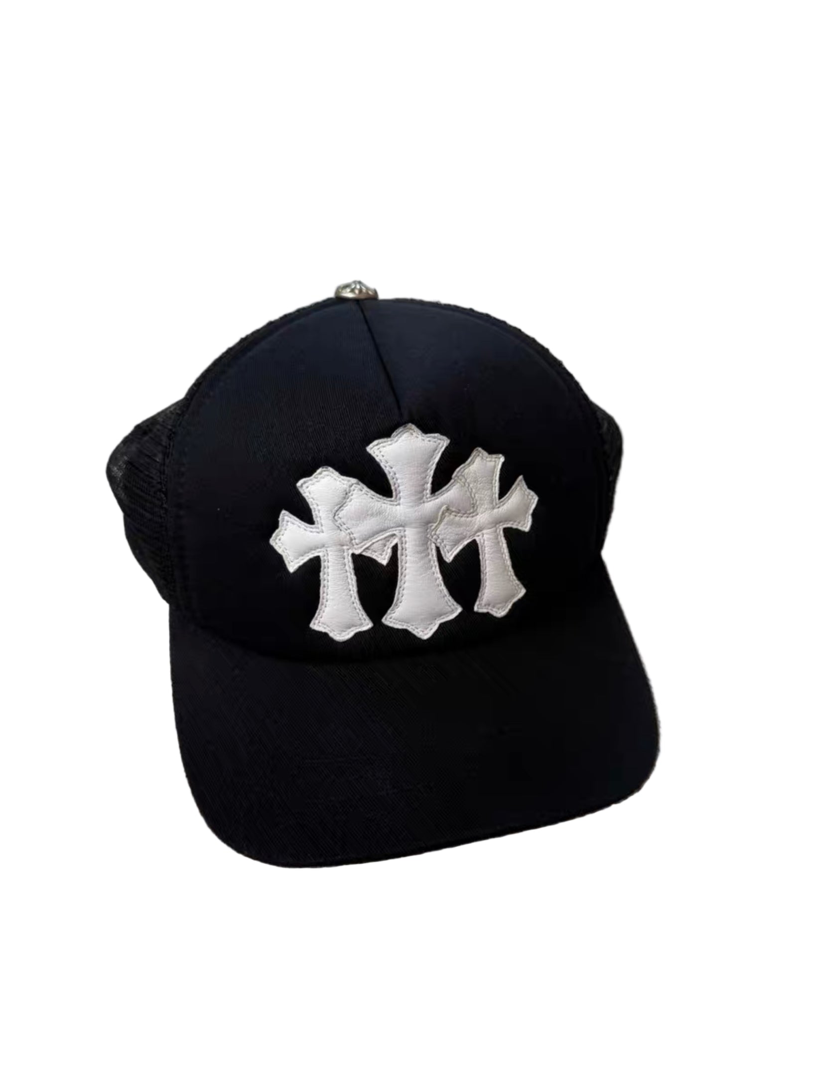 Chrome hearts leather patch cap
