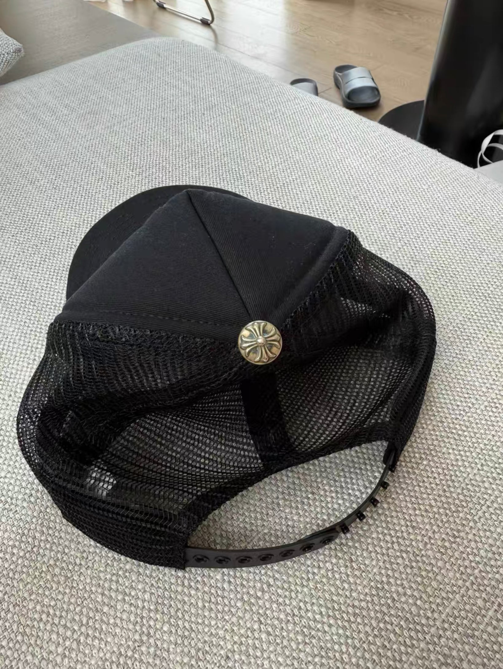 Chrome hearts leather patch cap