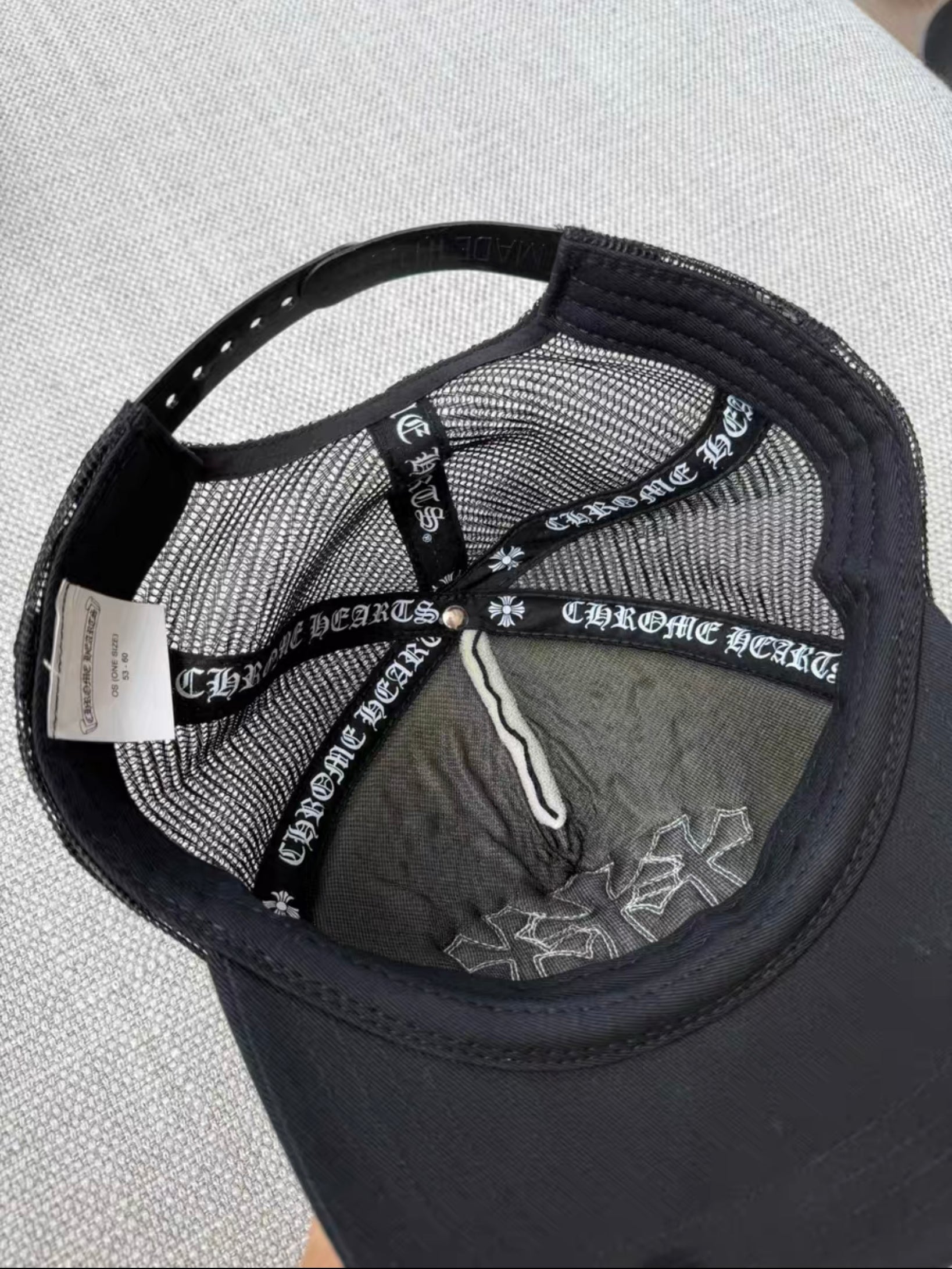 Chrome hearts leather patch cap