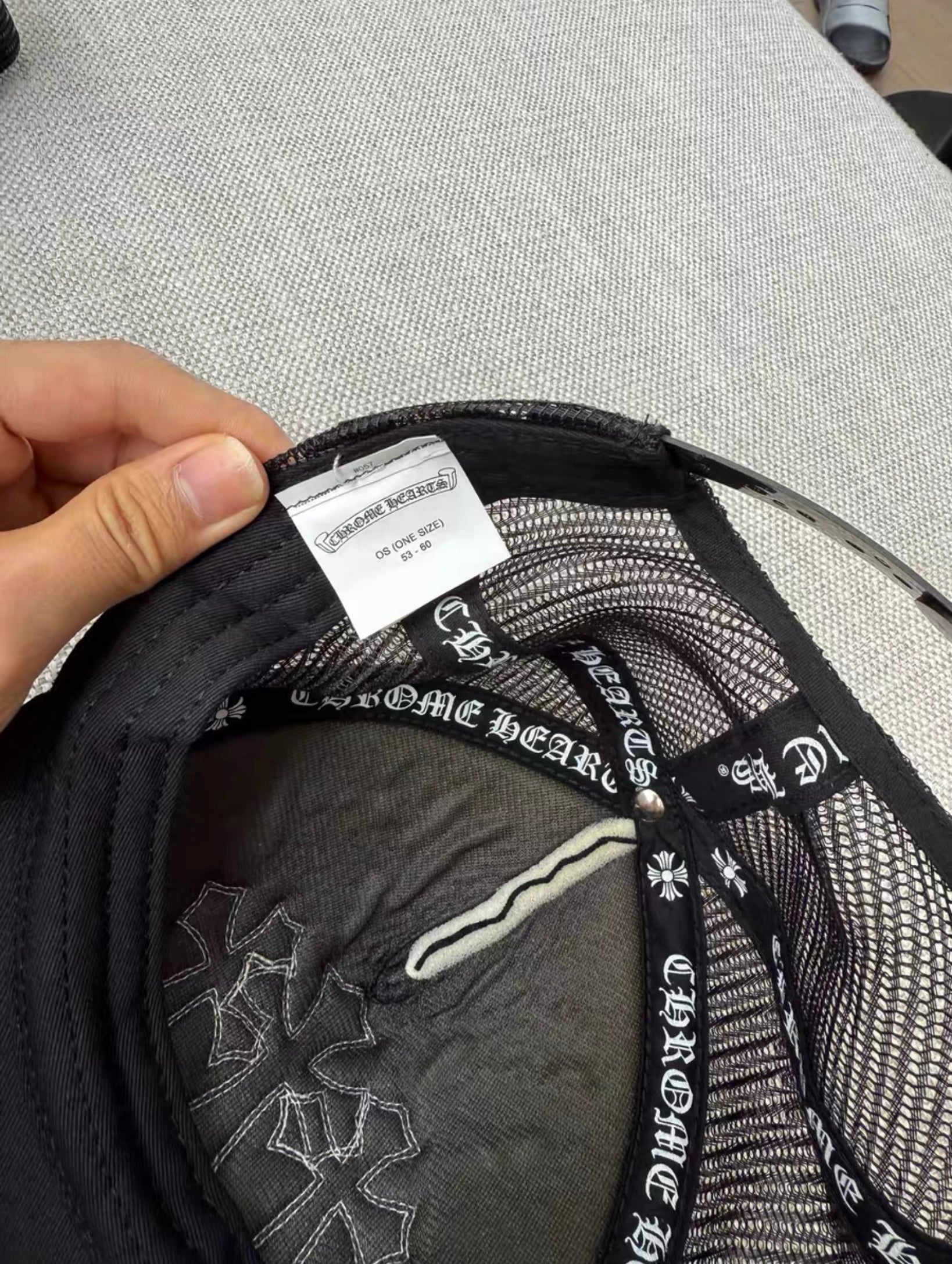 Chrome hearts leather patch cap