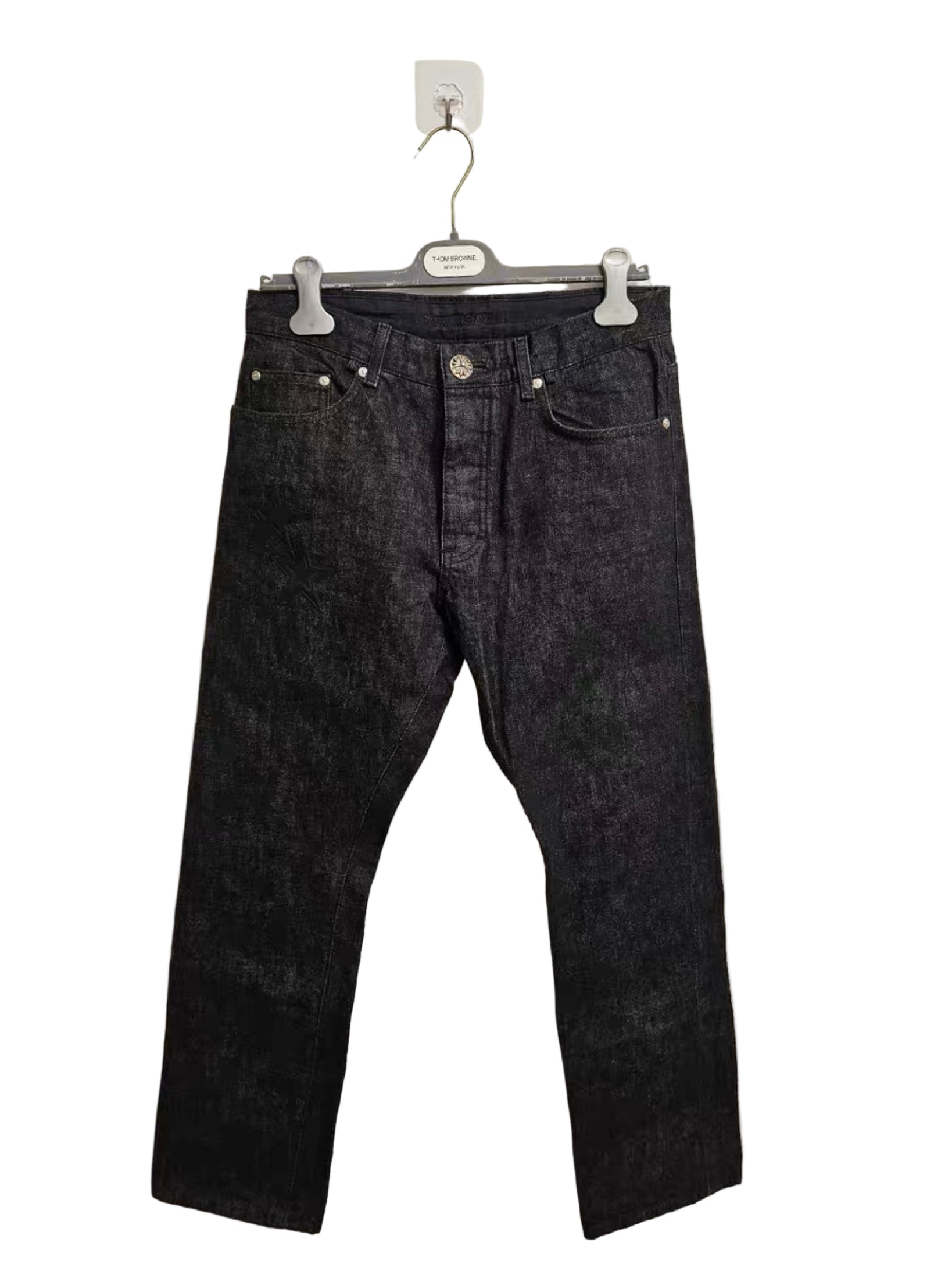 Chrome Hearts Star Leather Patch Jeans