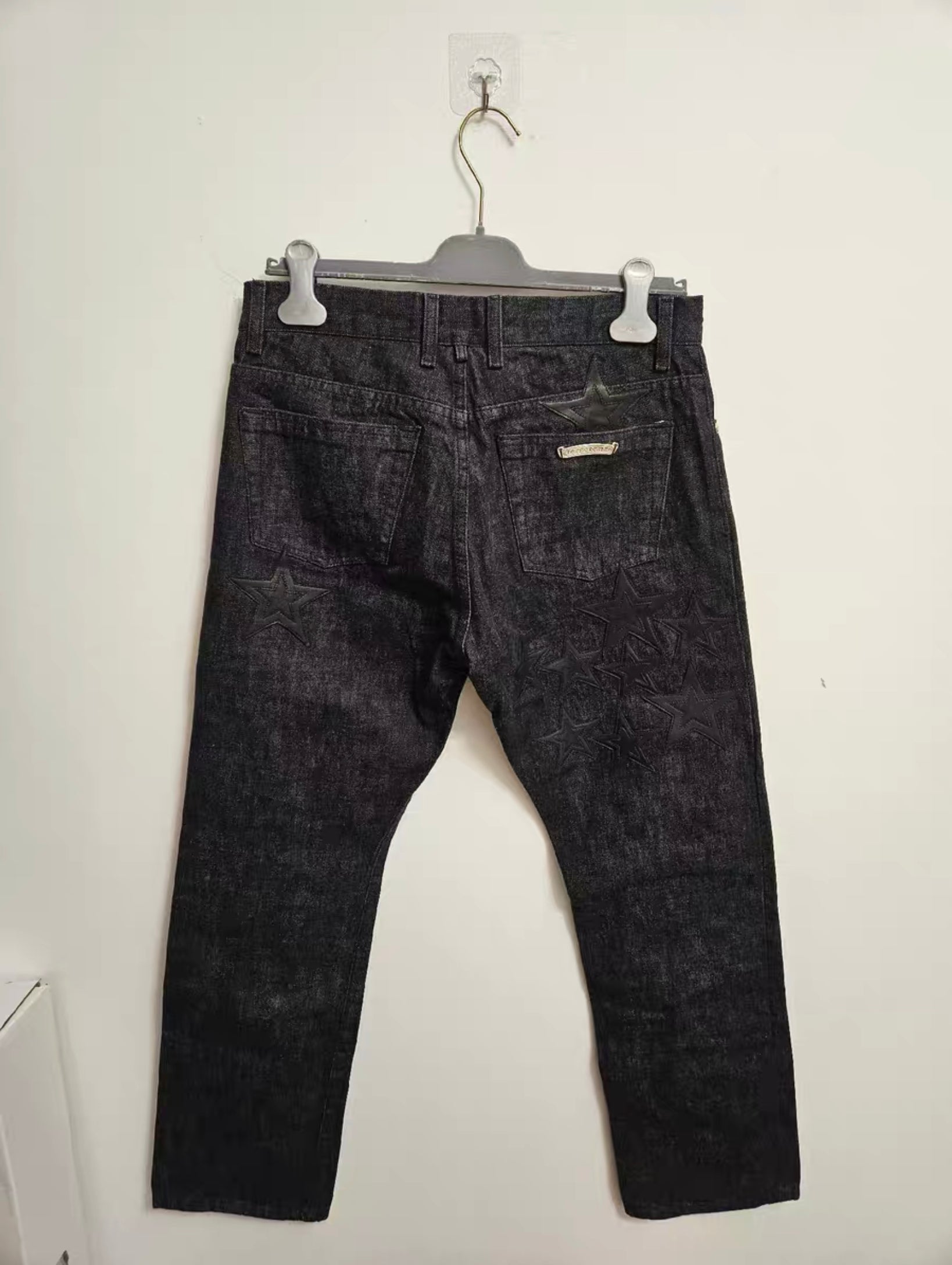 Chrome Hearts Star Leather Patch Jeans