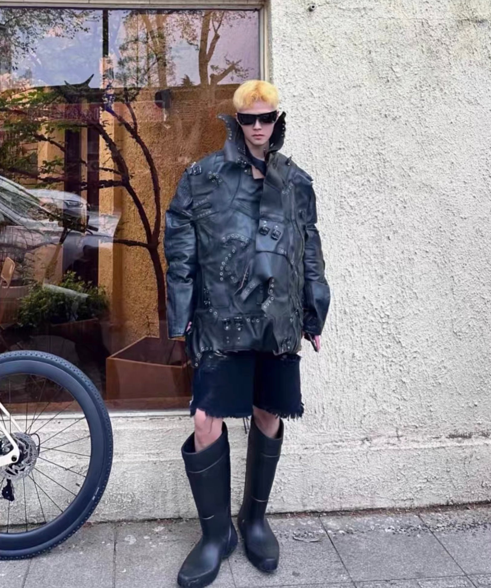 Balenciaga 21SS Upcycled Leather Patchwork Jacket Runway Showpiece