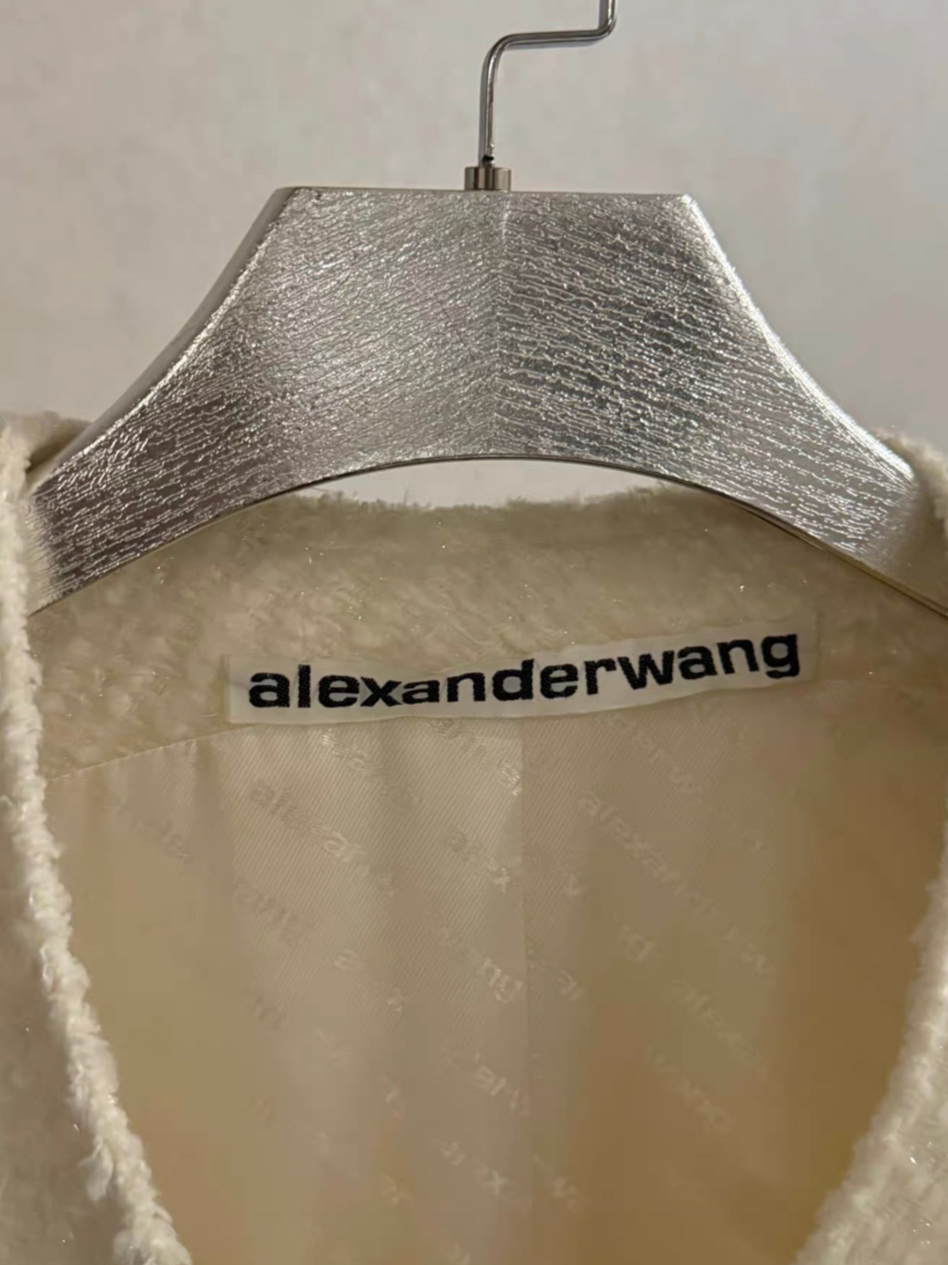 Alexander Wang chain-trimmed tweed jacket