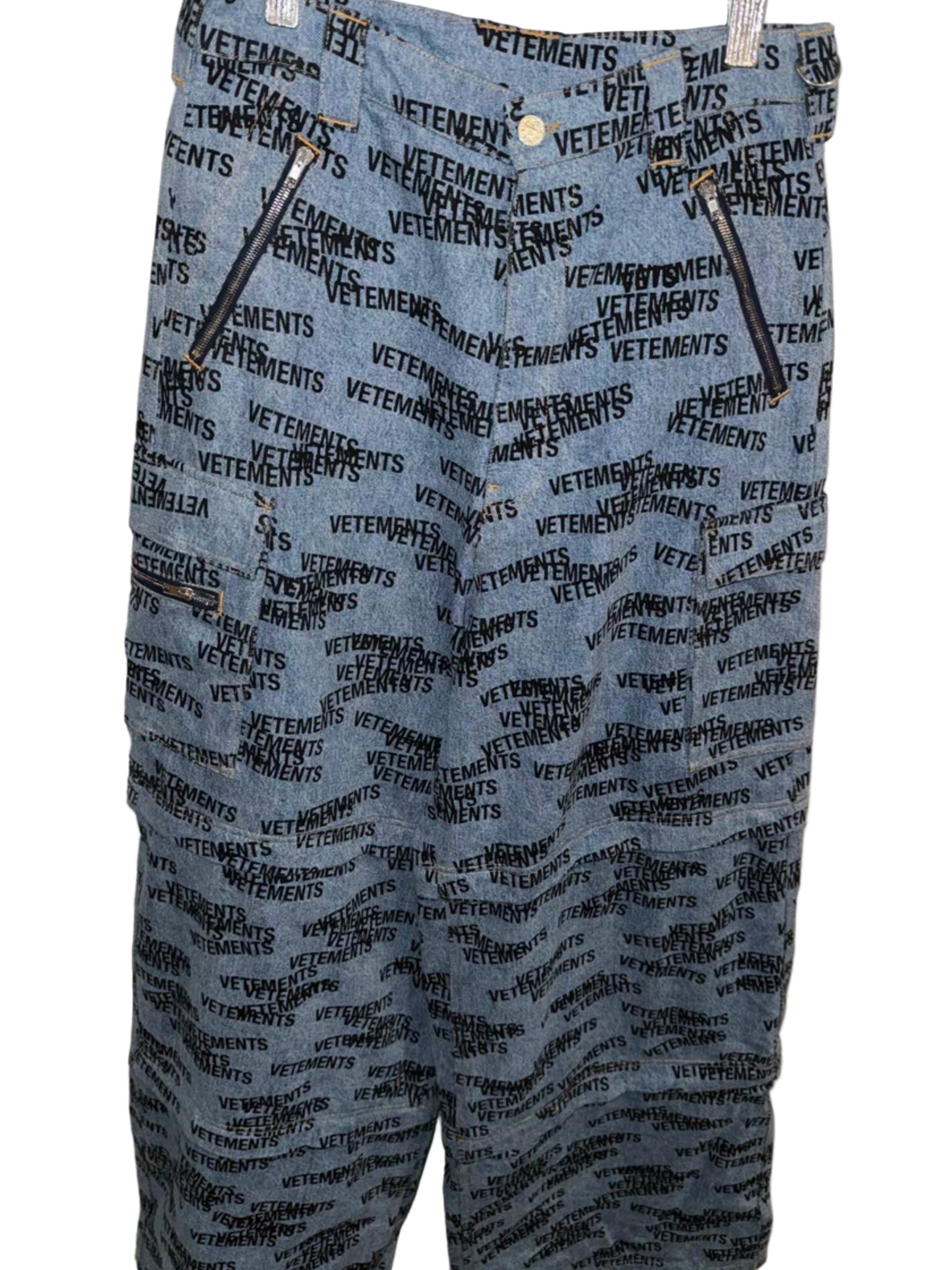 Vetements overprint convertible jeans