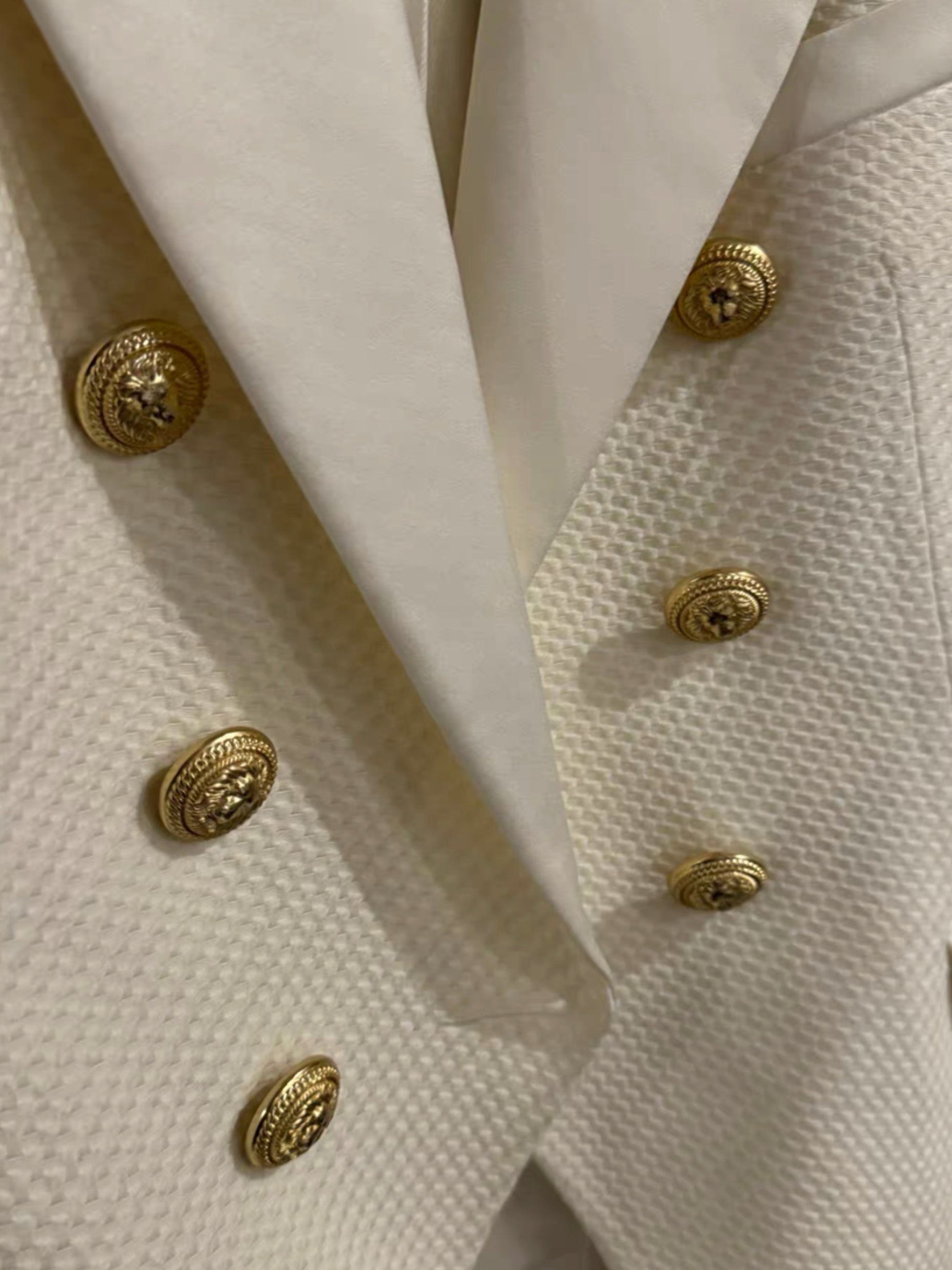 Balmain gold buttons suit