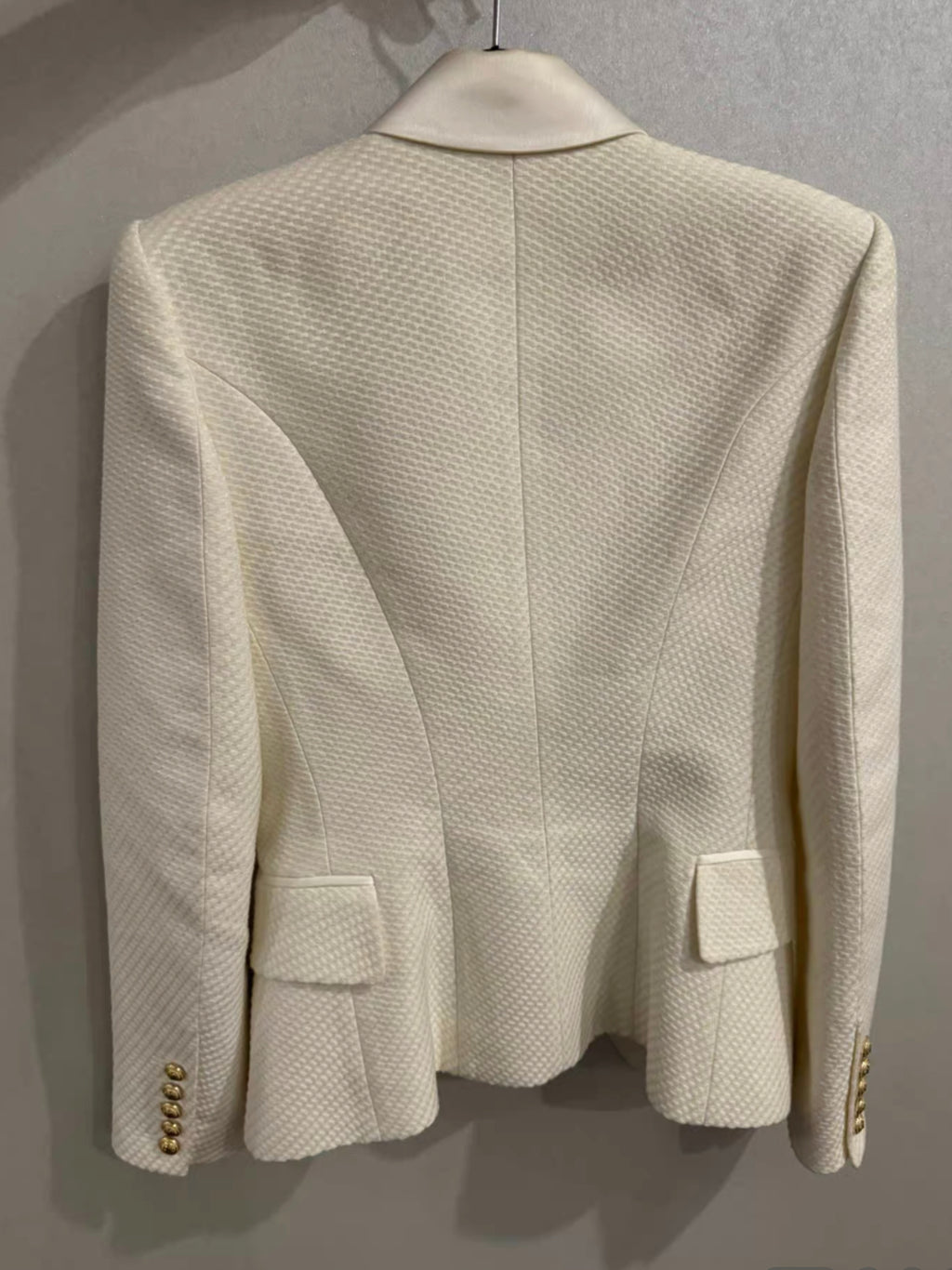 Balmain gold buttons suit