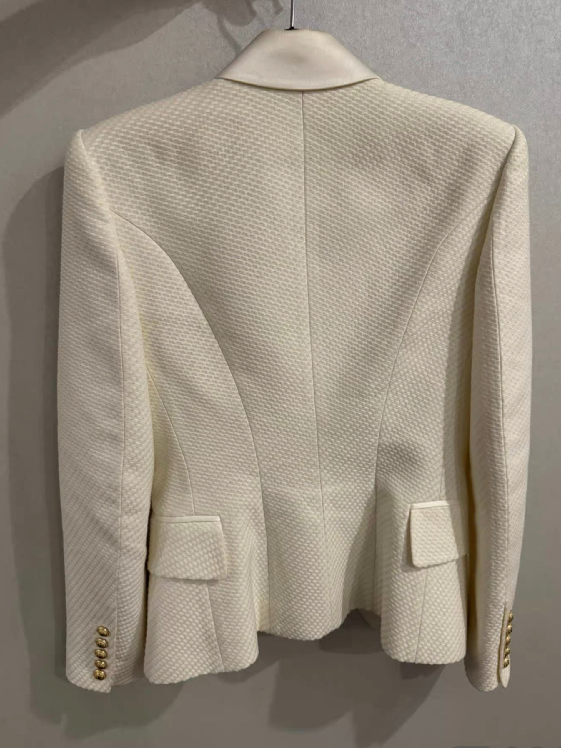 Balmain gold buttons suit