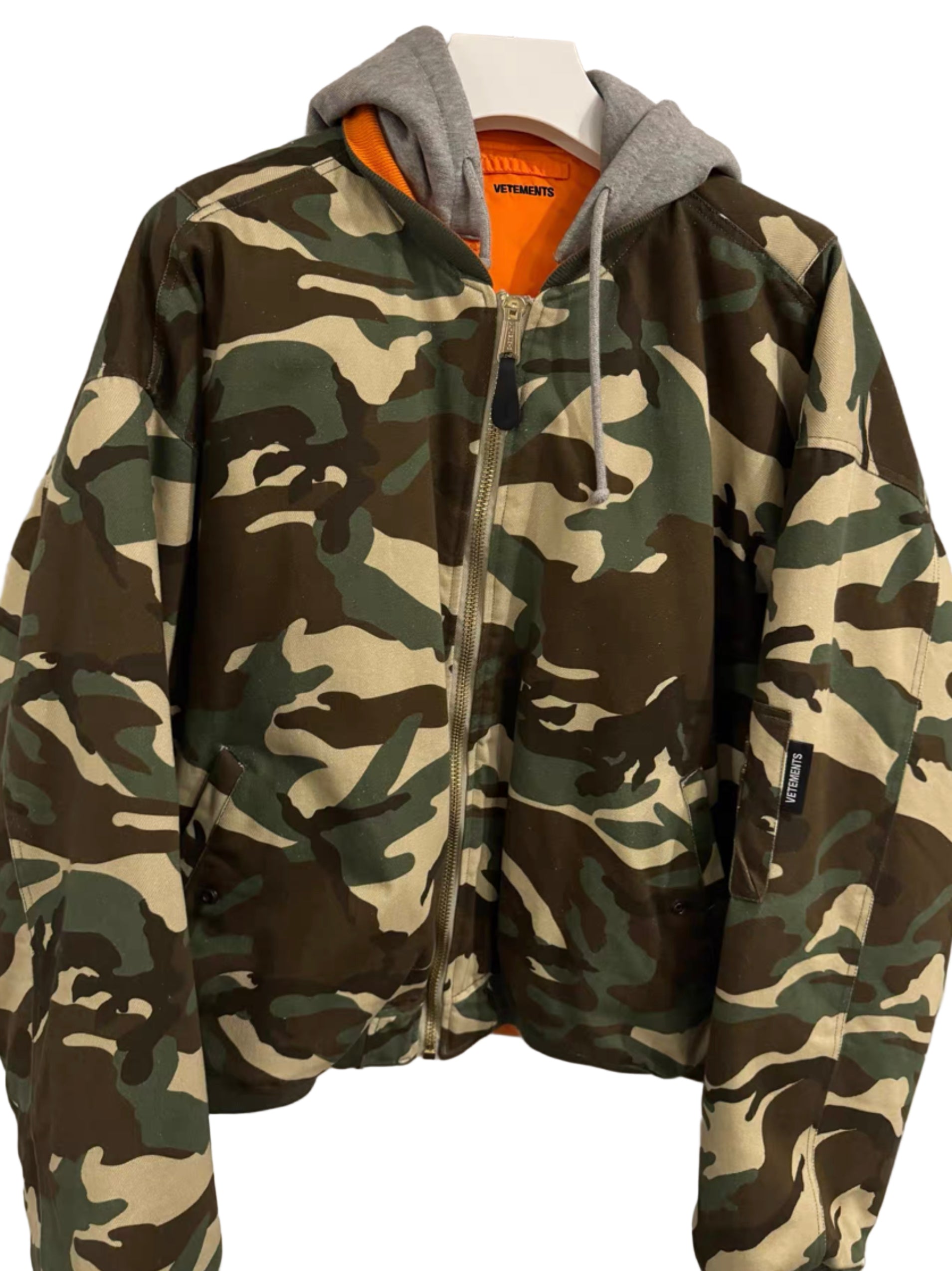 Vetements camo reversible bomber jacket