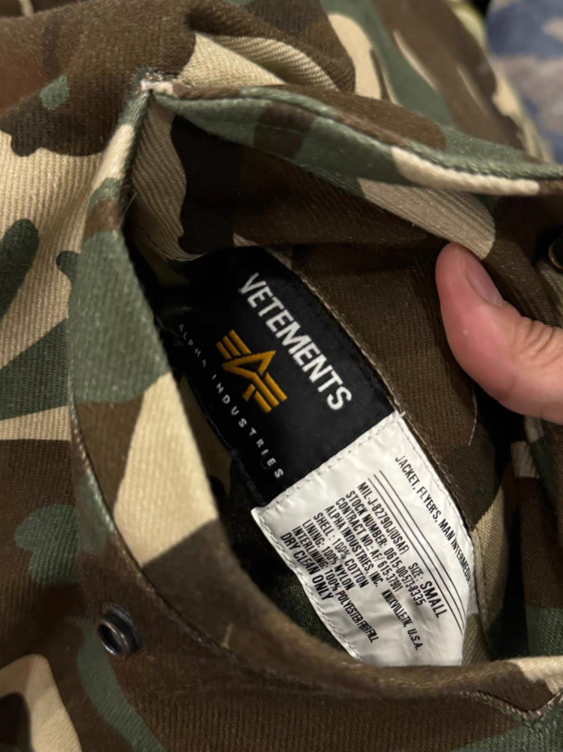 Vetements camo reversible bomber jacket