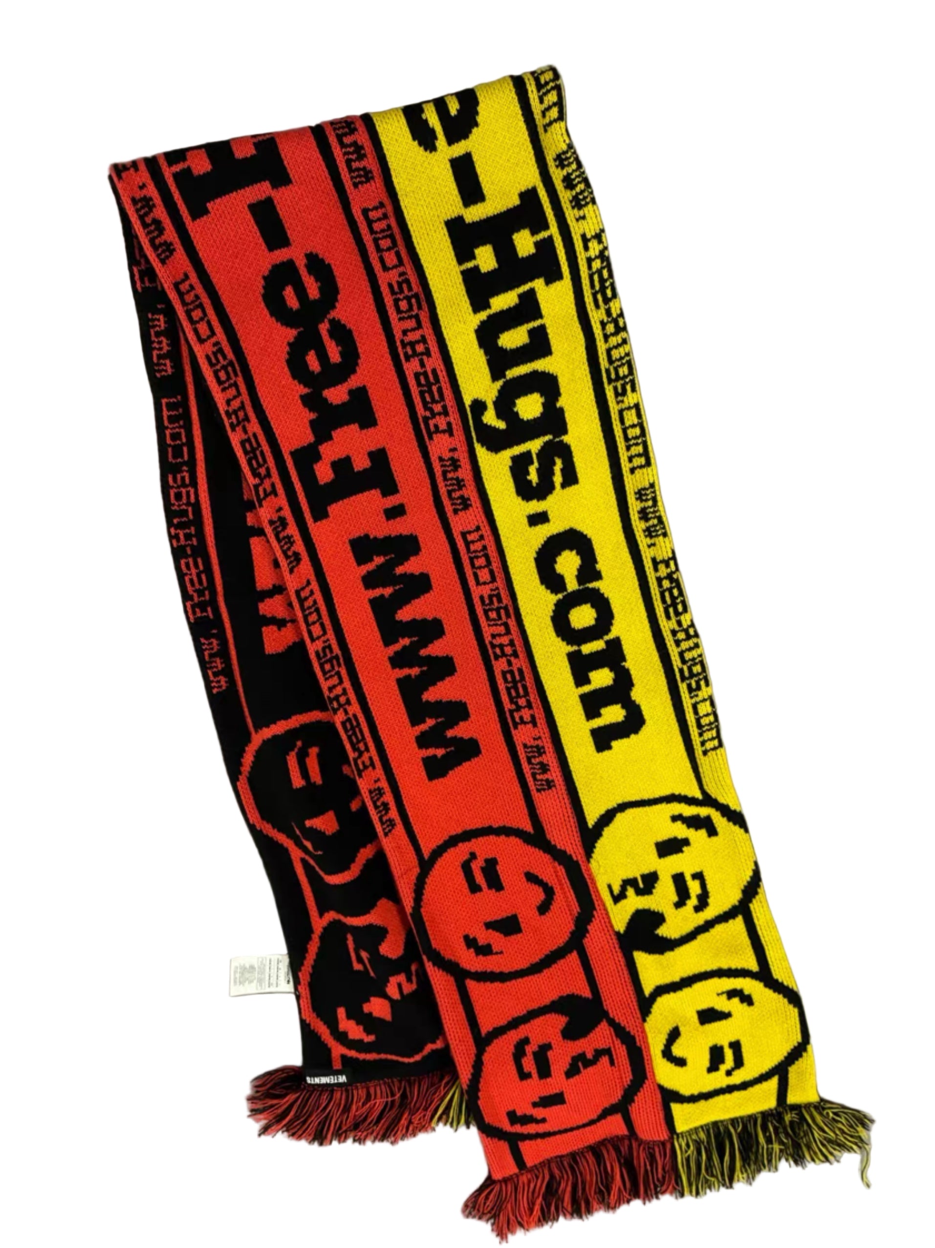 Vetements emoji patchwork scarf