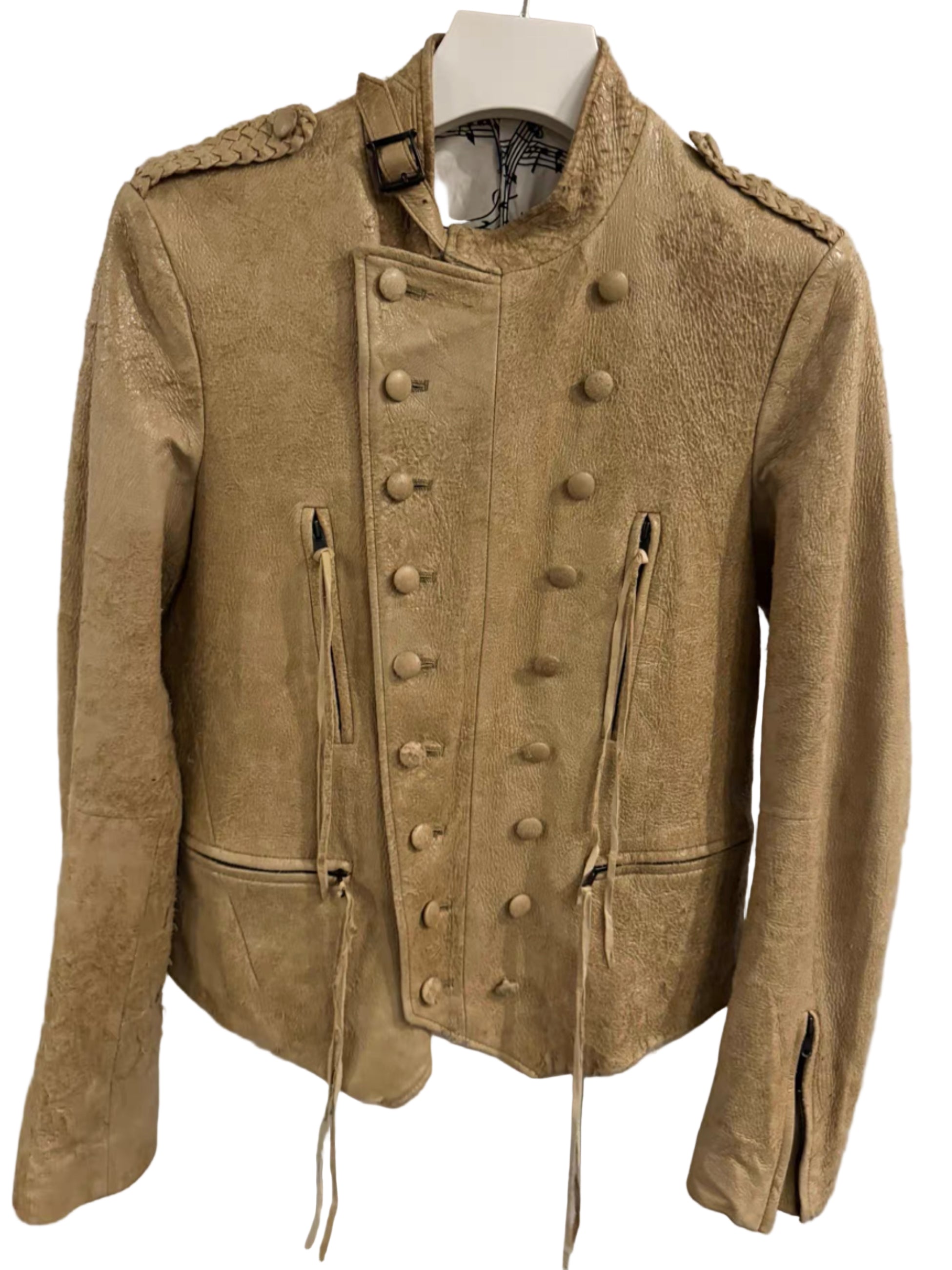 Number (N)ine Napoleon military leather jacket